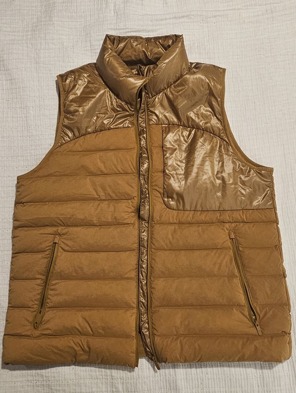 Women's Lululemon Spiced Bronze Navigation Stretch Puffer Down Vest sz 10